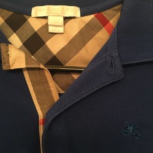 Burberry Boys Check Placket Polo Shirt – 14Y